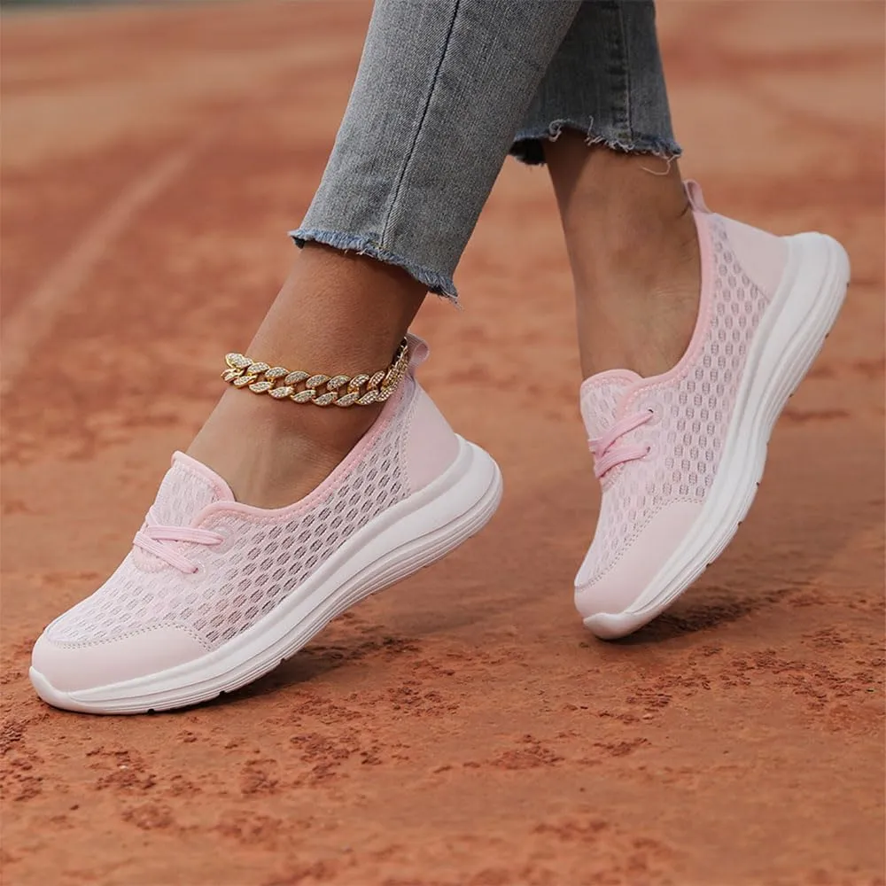 2025 Women's Soft Sole Mesh Comfort Orthopedic Shoes, Slip-On Walking Shoes with Arch Support
