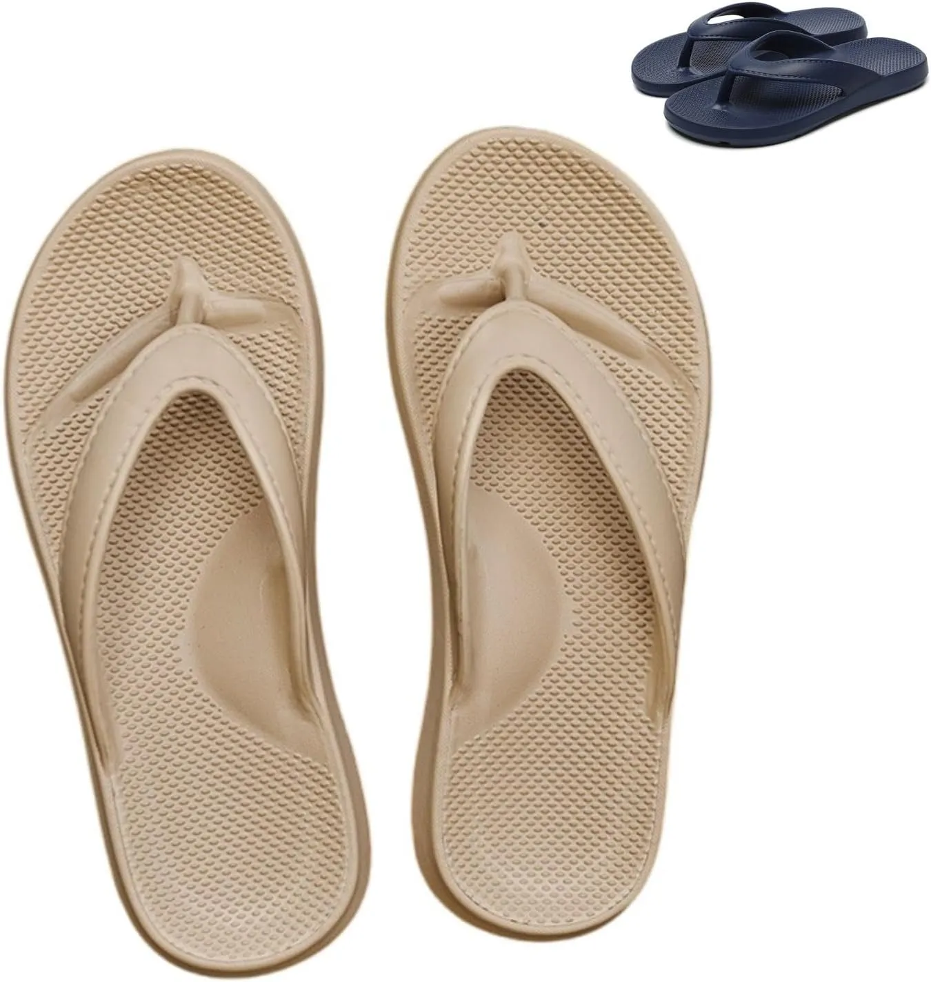 2pcs Men's And Women's Foot Arch Support Massage Sandals, Machine-Washable Beach Shoes, Anti-Slip Silent Outdoor Slippers, Bathroom Outdoor Soft Sole Shoes