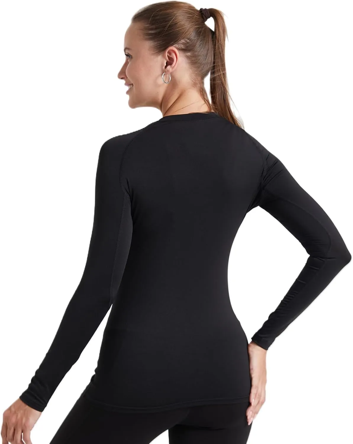 4 Pack Long Sleeve Compression Shirts for Women Workout Athletic Baselayer Yoga Softball T-Shirts Cool Running Tops
