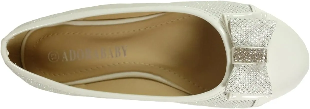 Adorababy Toddler Little Girls Dress Ballet Bow Flat