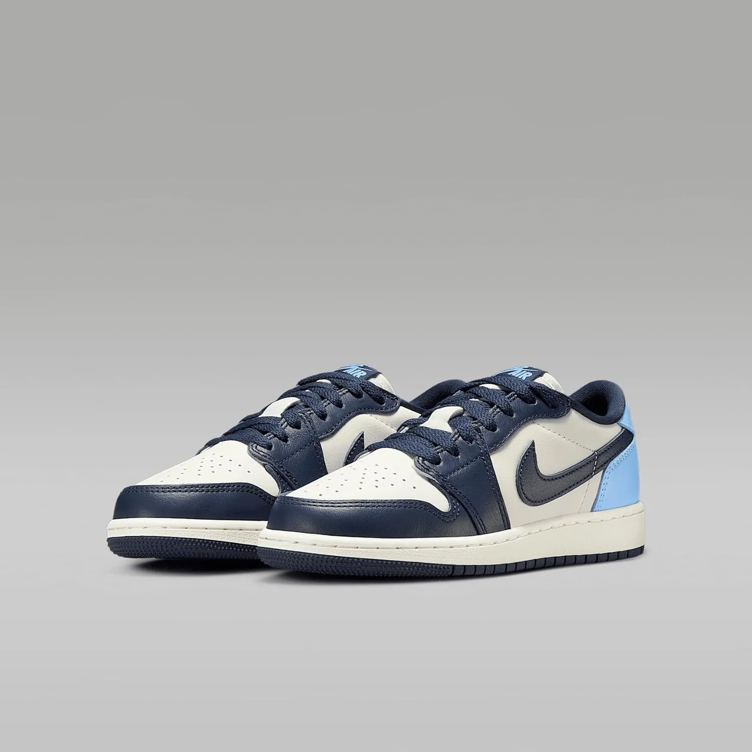 Air Jordan 1 Low OG Obsidian Big Kids' Shoes (CZ0858-400, Obsidian/Sail/University Blue)