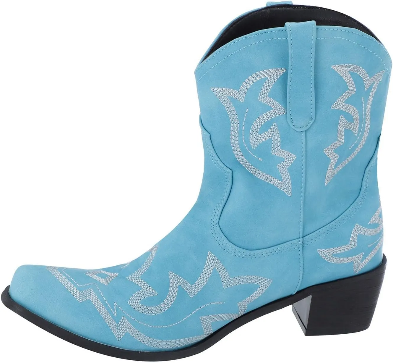 AMDBEL Wide Calf Boots for Women Low Heel Womens Fall Boots 2024 Winter Pointed Toe Western Cowboy Boots Fashion Shoes