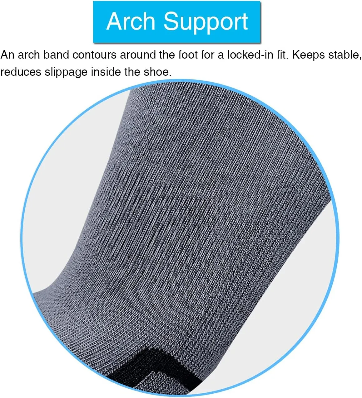 APTYID Men's Moisture Wicking Cushioned Crew Work Boot Socks (4-6 Pairs)