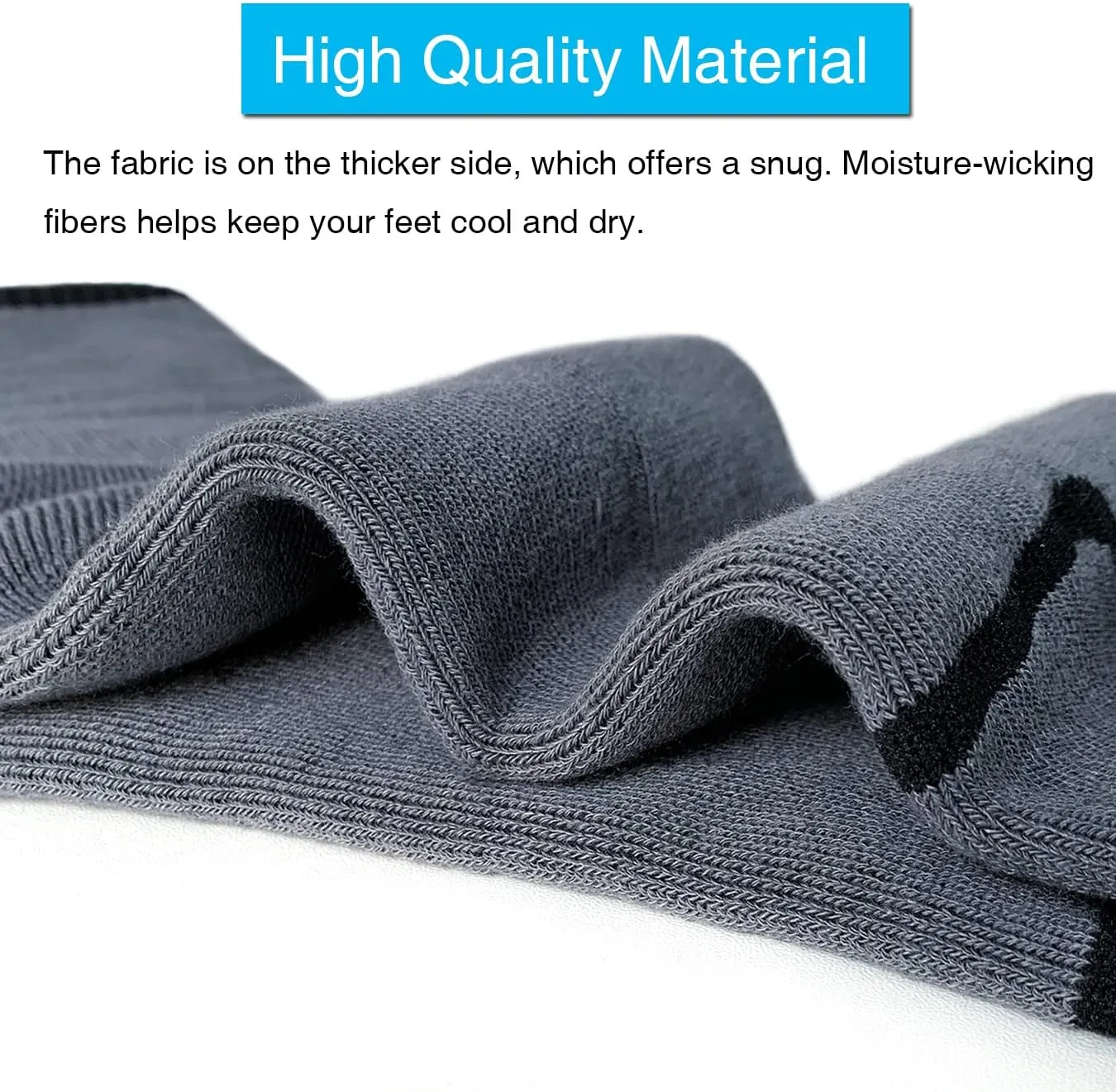 APTYID Men's Moisture Wicking Cushioned Crew Work Boot Socks (4-6 Pairs)