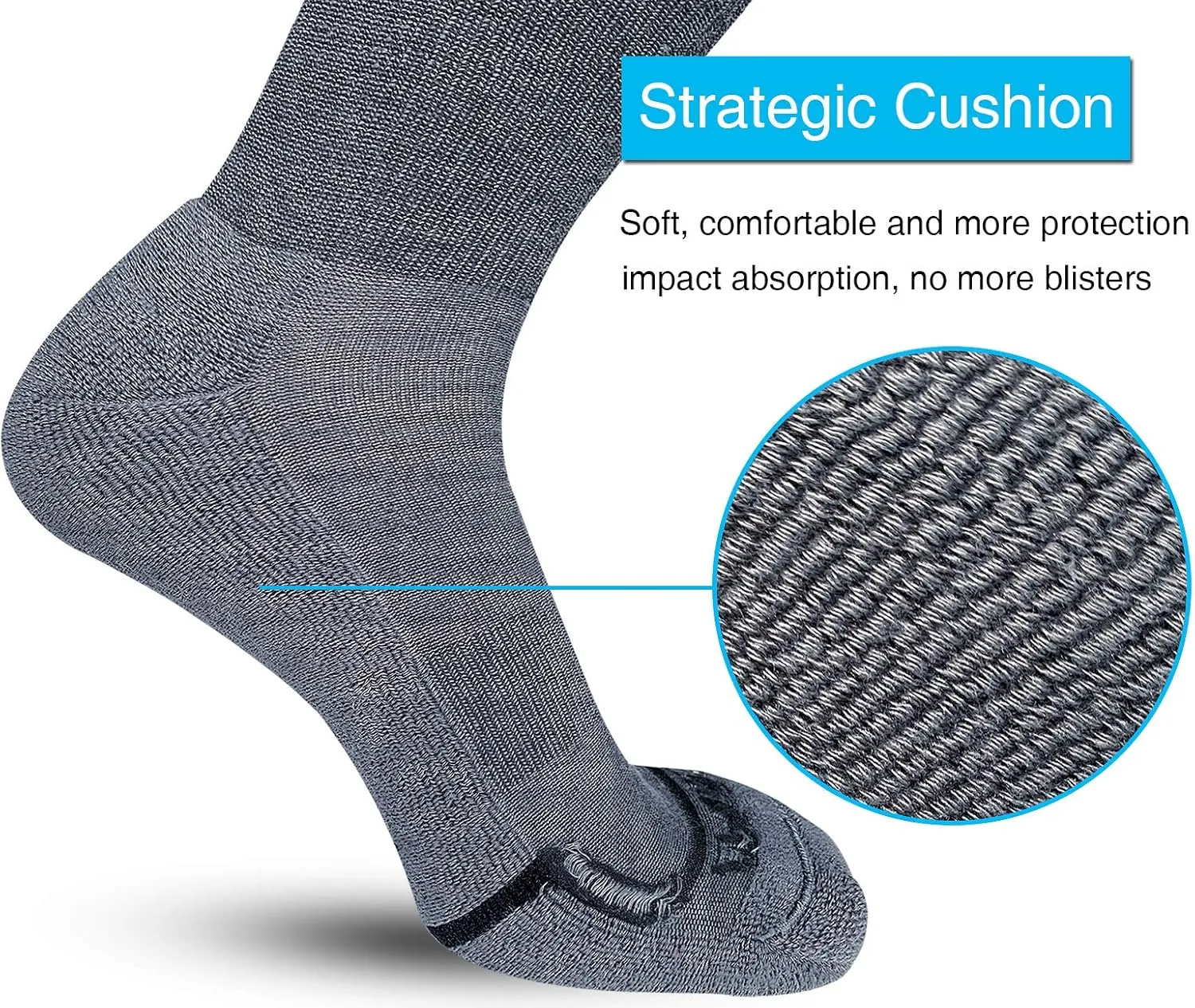 APTYID Men's Moisture Wicking Cushioned Crew Work Boot Socks (4-6 Pairs)