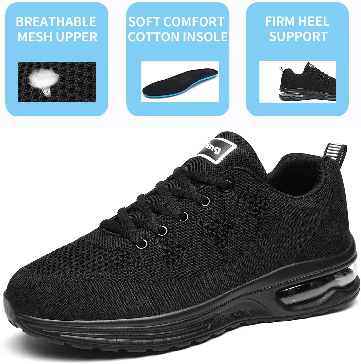 AUPERF Men's Running Shoes Lightweight Breathable Workout Footwear Walking Sports Tennis Sneaker