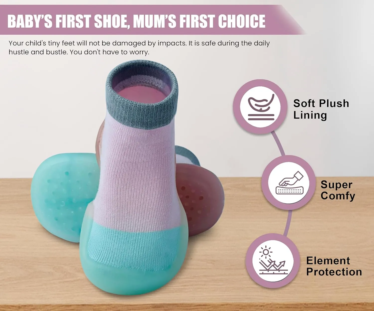 Baby Shoes Boys Girls First Walking Shoes Non Slip Soft Sole Sneakers Toddler Infant Babygirl Sock Shoes