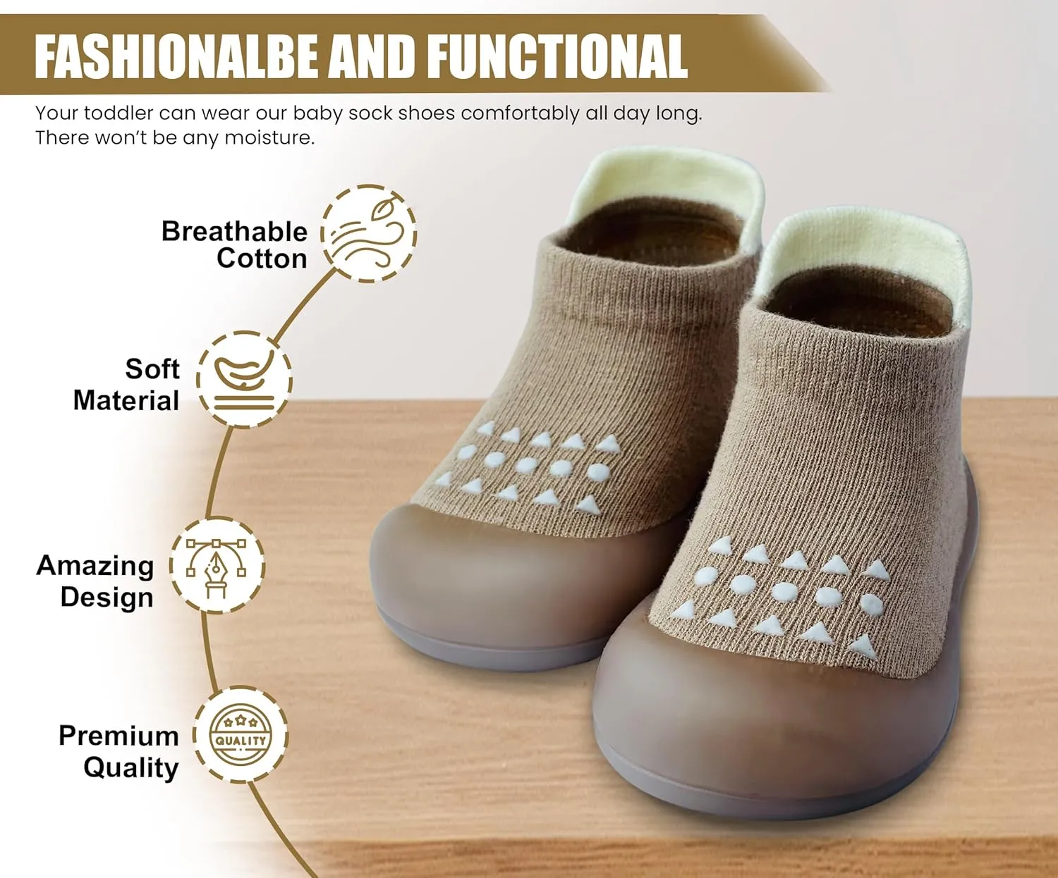 Baby Sock Shoes Boys Girls First Walking Shoes Non-Slip Slippers Soft Sole Sneakers Toddler Infant Babygirl