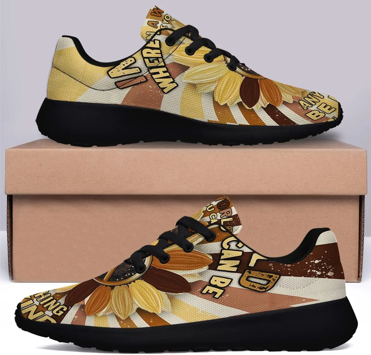 Be Kind Shoes Mens Womens Walking Tennis Running Shoes Comfortable Athletic Sneakers Gifts for Her Him