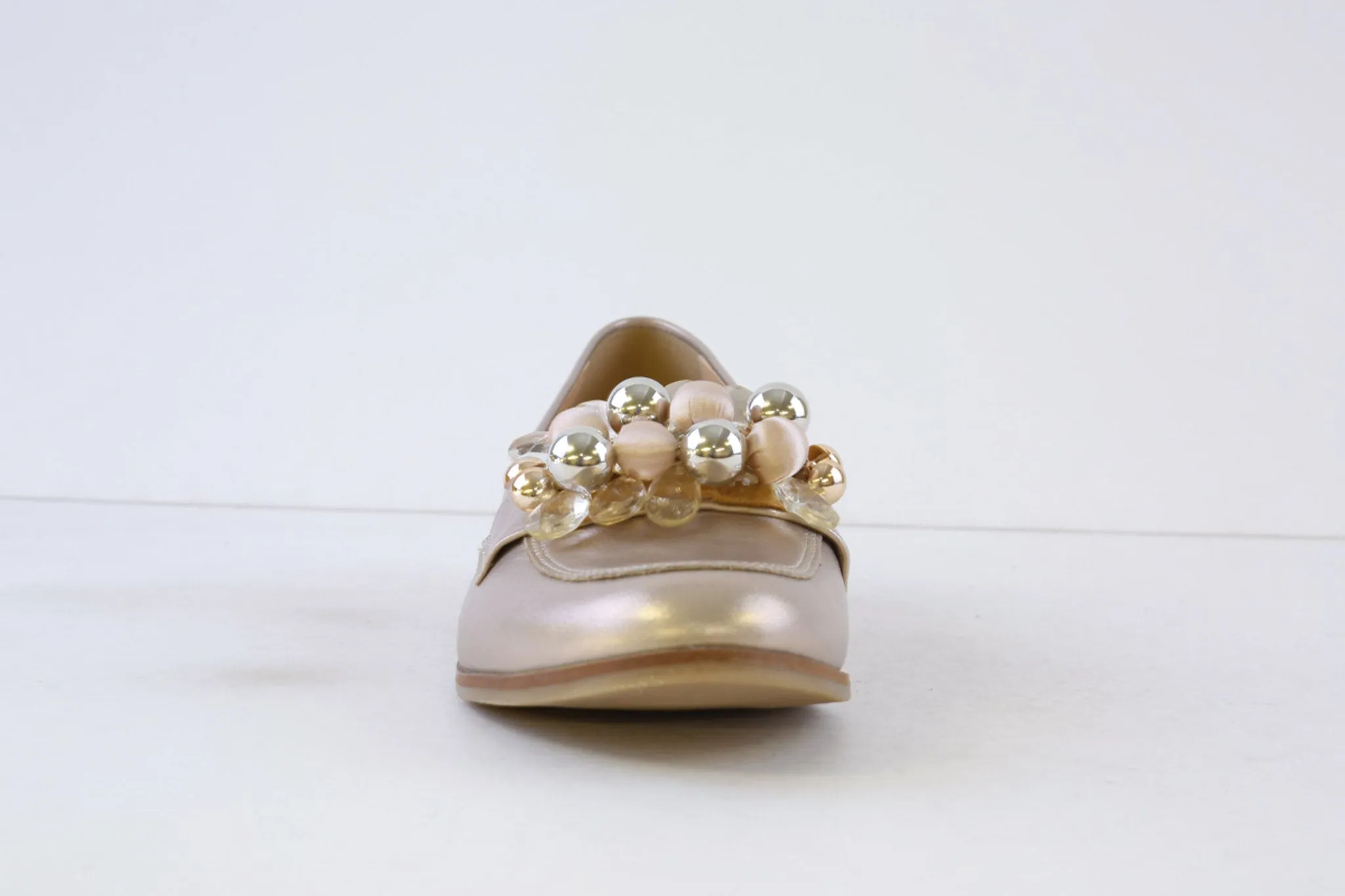 BIOECO - 6842/2244 FLAT LOAFER - GOLD LEATHER