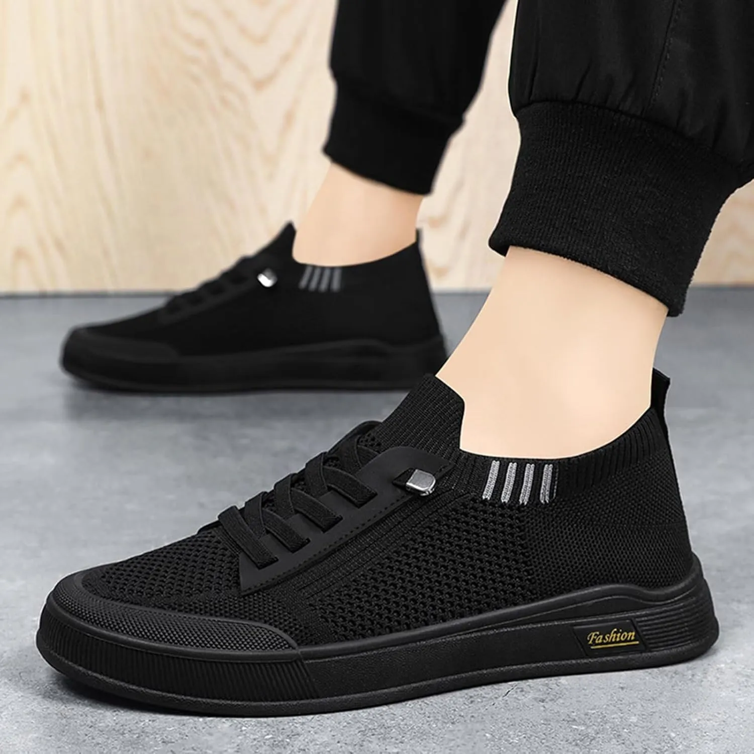 BNR Unisex Sock Sneakers Flat Shoes Barefoot Speed-Lace Pull-on Lightweight Casual Breathable Comfortable