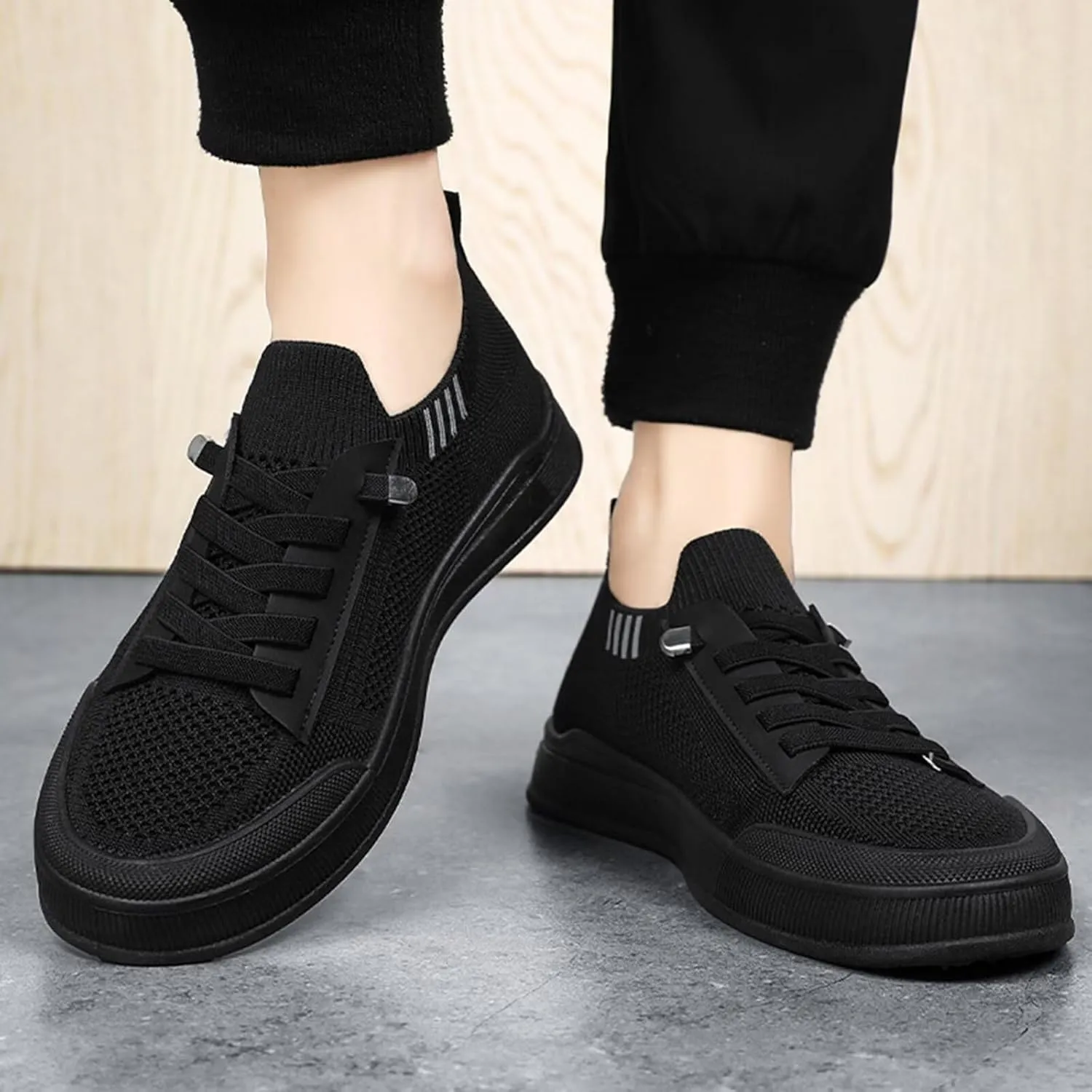 BNR Unisex Sock Sneakers Flat Shoes Barefoot Speed-Lace Pull-on Lightweight Casual Breathable Comfortable