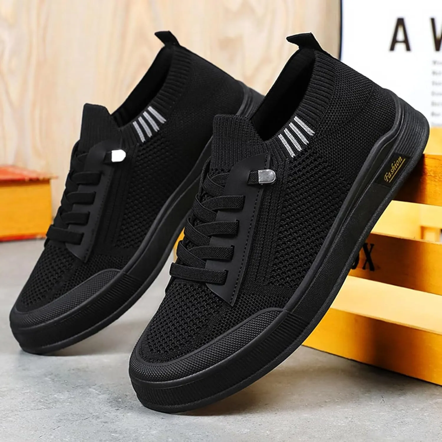 BNR Unisex Sock Sneakers Flat Shoes Barefoot Speed-Lace Pull-on Lightweight Casual Breathable Comfortable