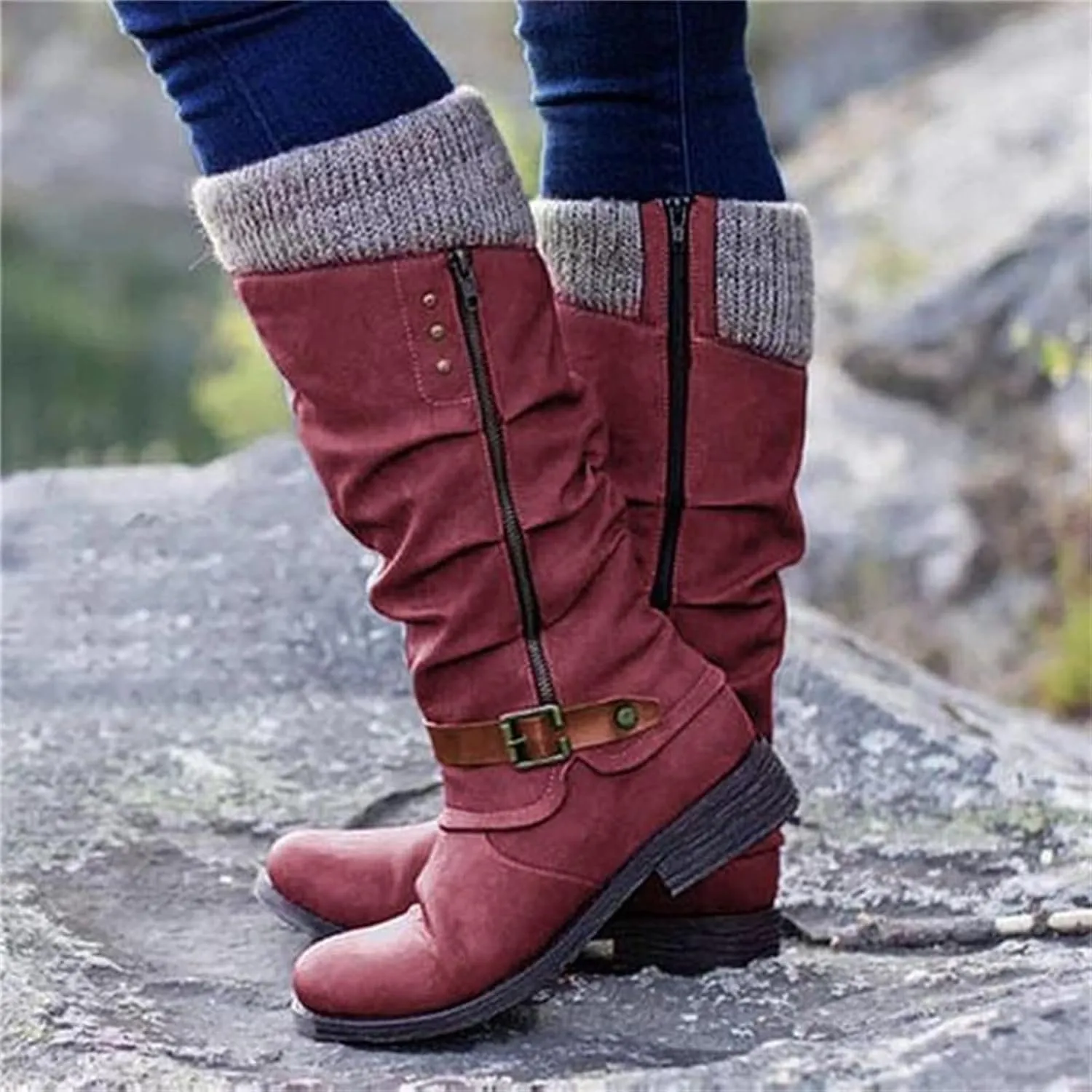 Boots For Women Knee High Wide Width Cowboy Boots Cowgirl Western Pointed Toe Wide Calf Fashion Classic Boot