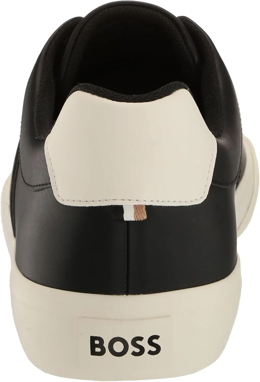 BOSS Men's Aiden Logo Block Leather Low Top Sneaker