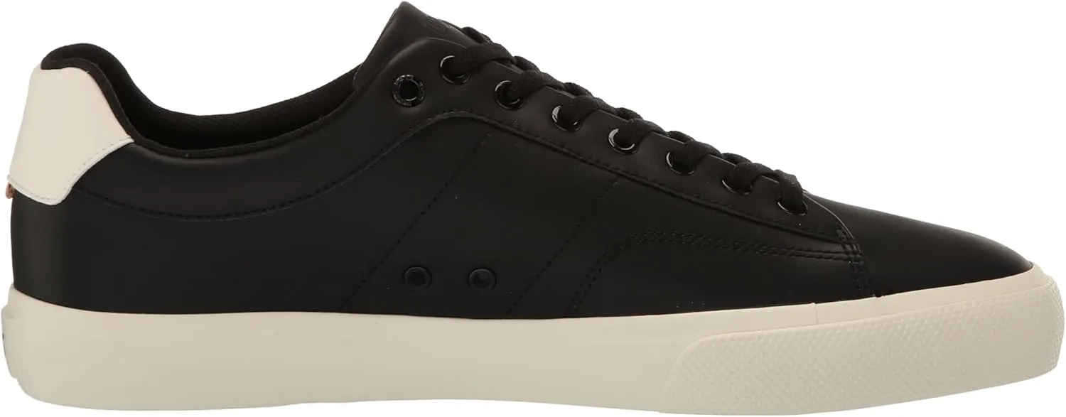 BOSS Men's Aiden Logo Block Leather Low Top Sneaker
