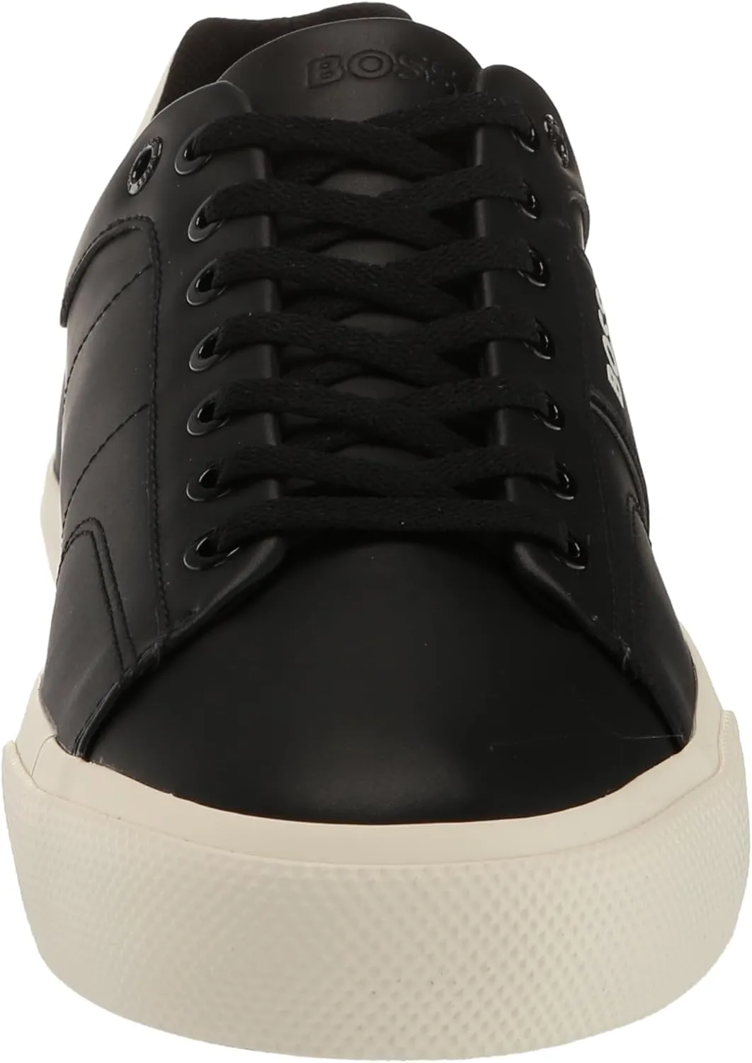 BOSS Men's Aiden Logo Block Leather Low Top Sneaker