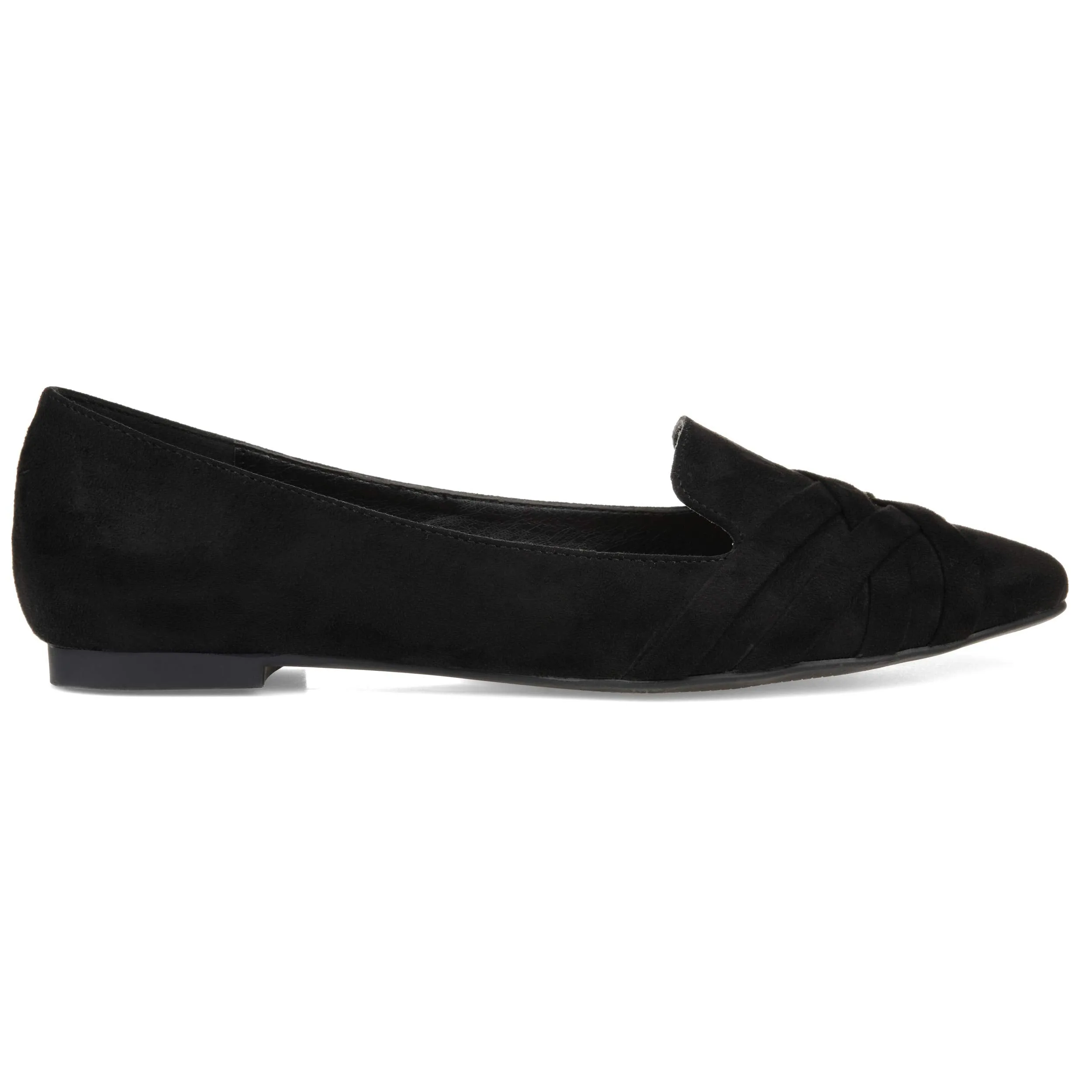 Brinley Co. Womens Pointed Toe Flat Black, 8.5 Regular US