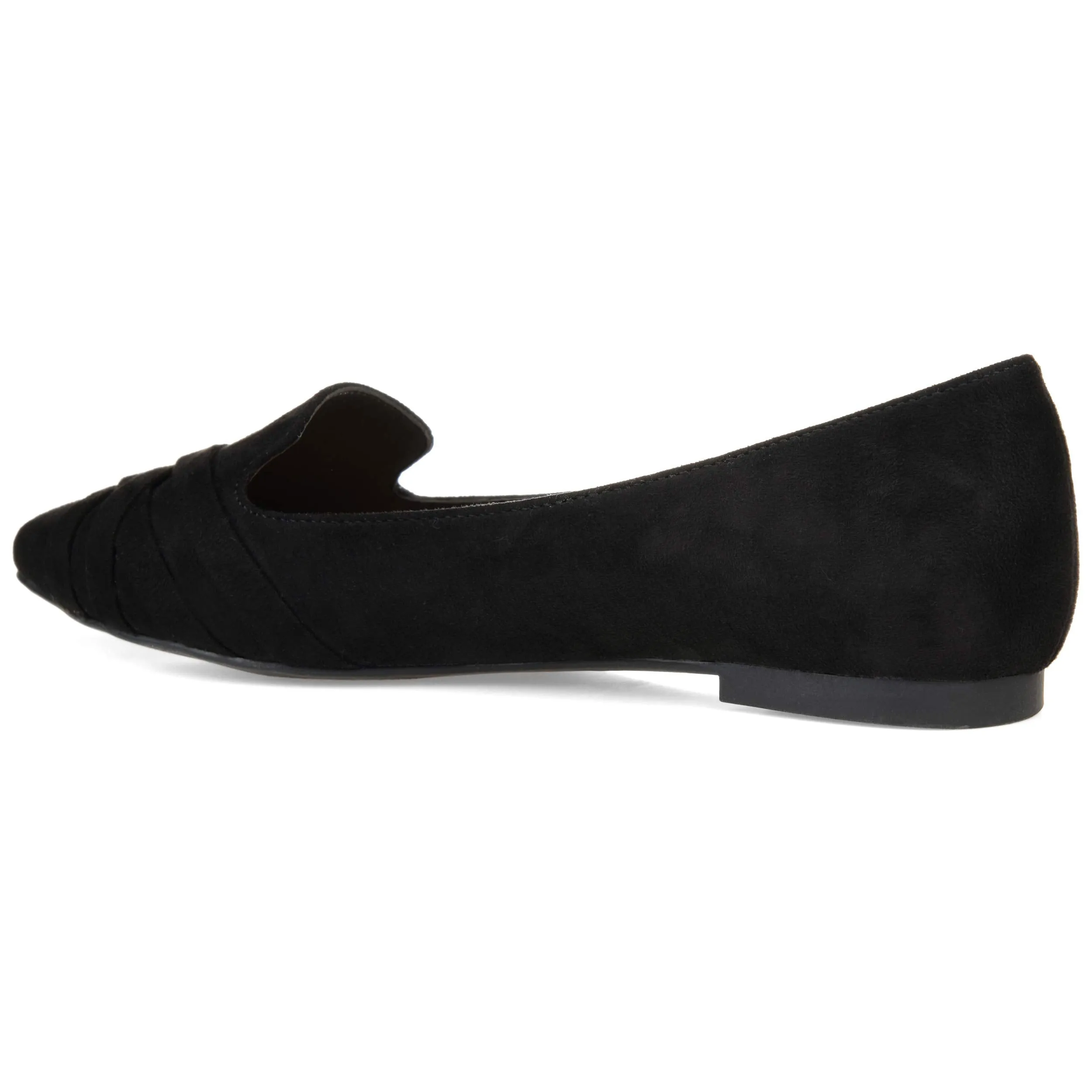 Brinley Co. Womens Pointed Toe Flat Black, 8.5 Regular US