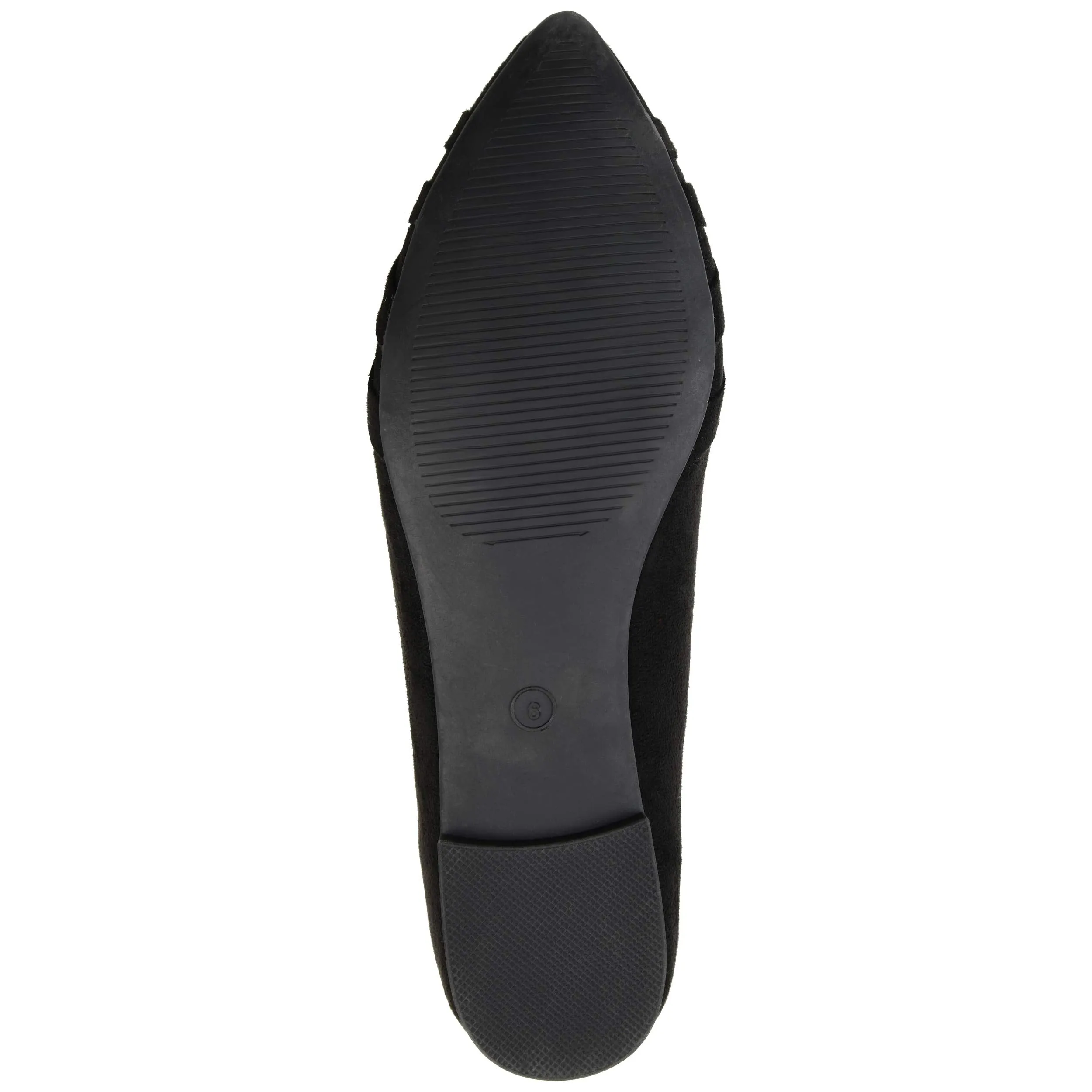 Brinley Co. Womens Pointed Toe Flat Black, 8.5 Regular US