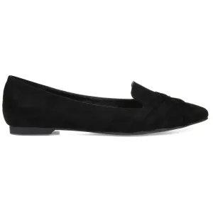 Brinley Co. Womens Pointed Toe Flat Black, 8.5 Regular US