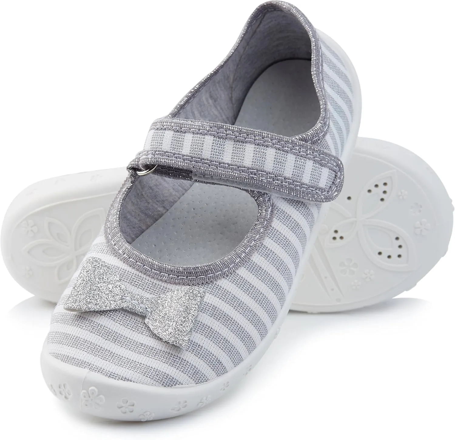 Children's Girls' Slippers with Velcro Fastening, Breathable Children's Slippers for School, Nursery and Home LARW007