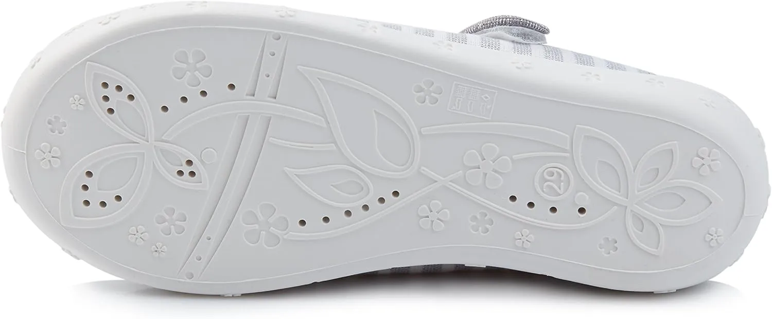 Children's Girls' Slippers with Velcro Fastening, Breathable Children's Slippers for School, Nursery and Home LARW007