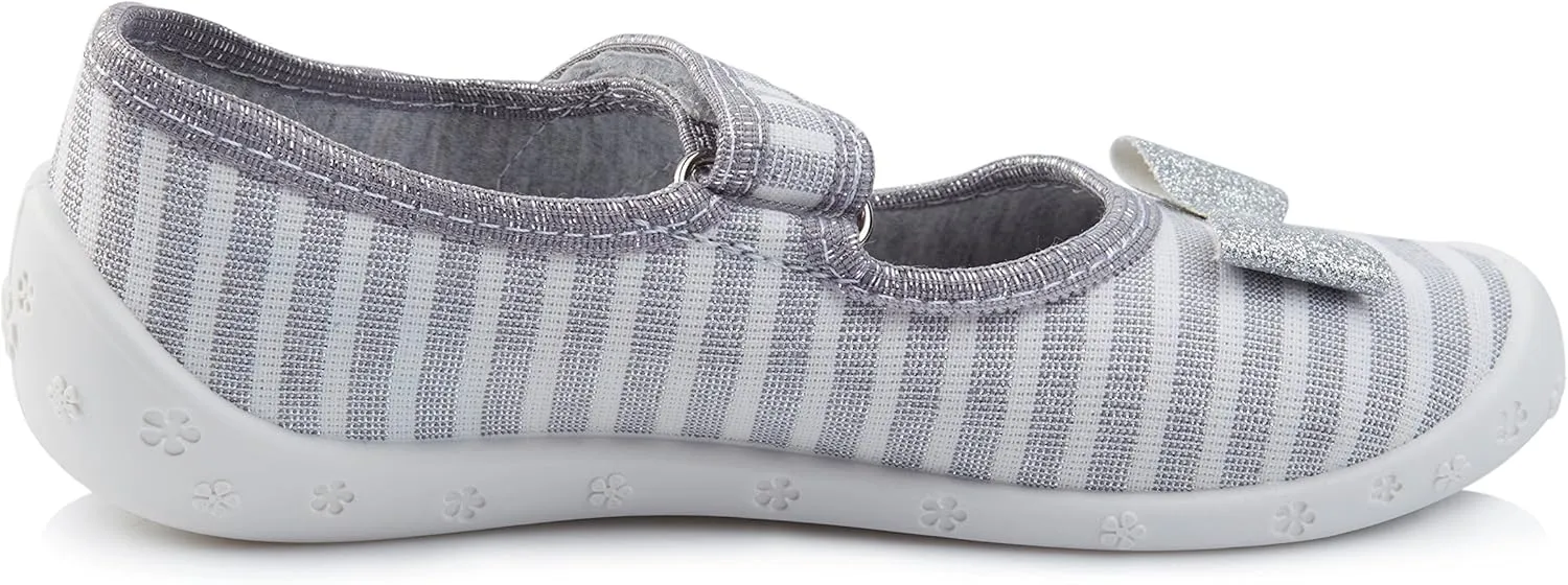 Children's Girls' Slippers with Velcro Fastening, Breathable Children's Slippers for School, Nursery and Home LARW007