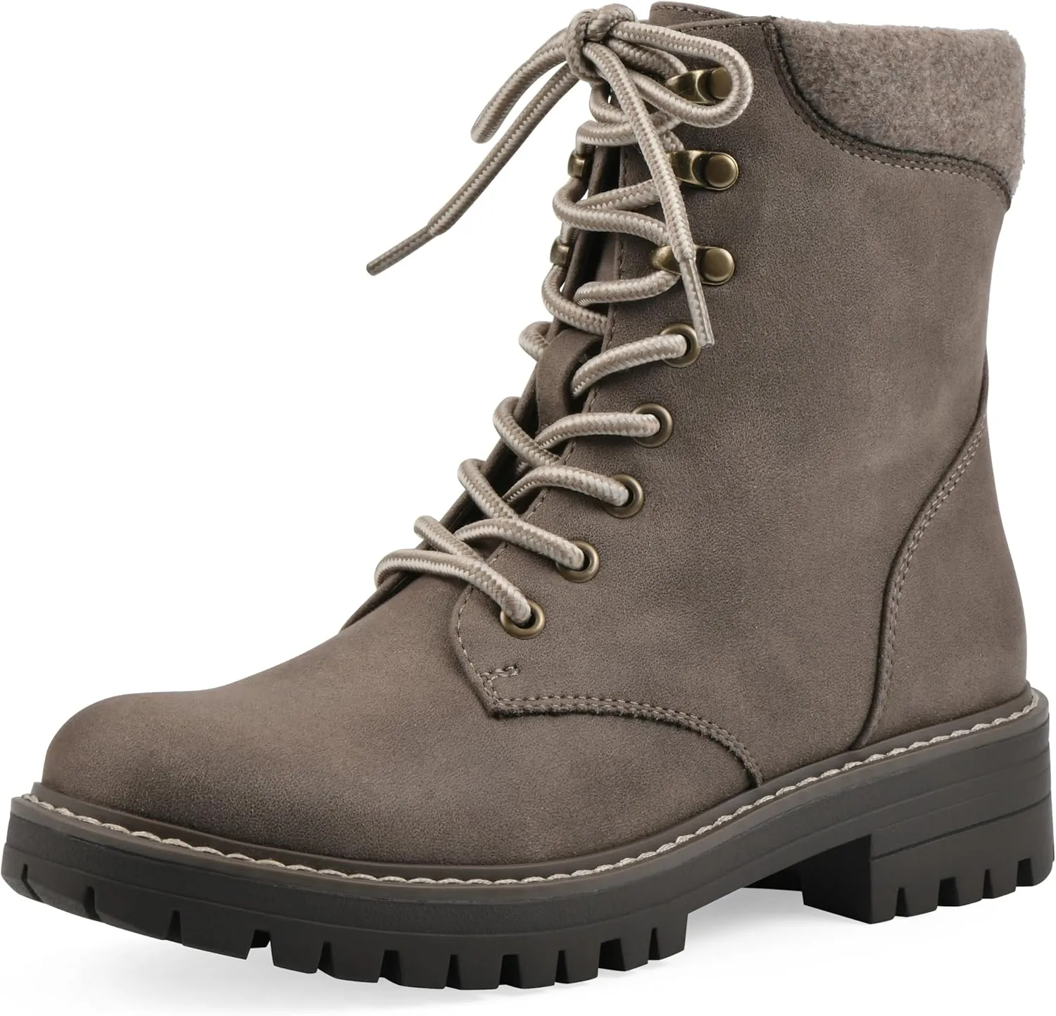 CLIFFS BY WHITE MOUNTAIN Women's Milos Cushioned Lace-Up City Hiker Ankle Bootie