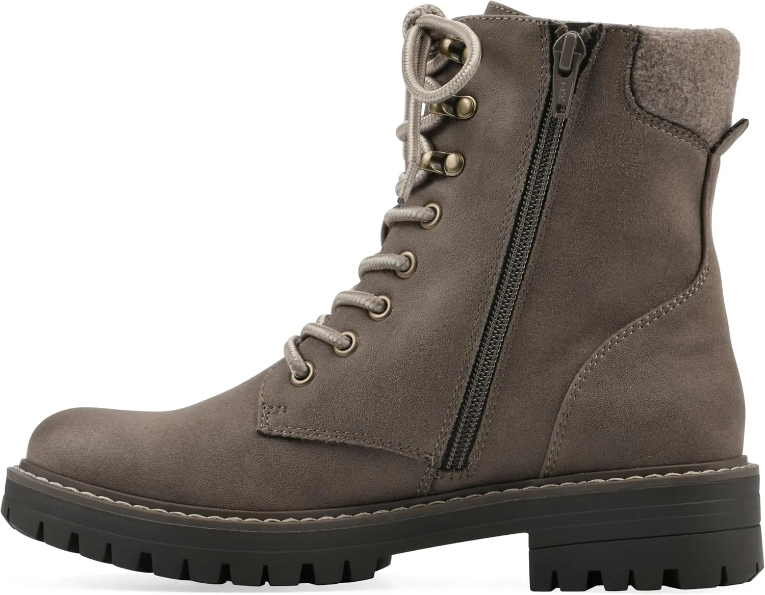 CLIFFS BY WHITE MOUNTAIN Women's Milos Cushioned Lace-Up City Hiker Ankle Bootie