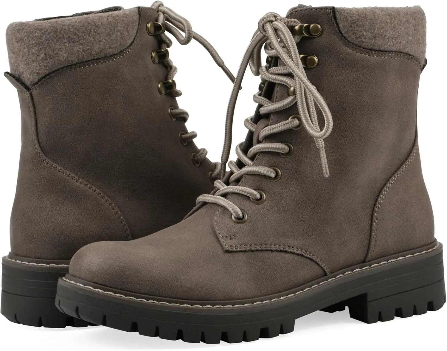 CLIFFS BY WHITE MOUNTAIN Women's Milos Cushioned Lace-Up City Hiker Ankle Bootie
