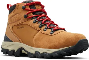 Columbia Men's Newton Ridge Plus II Suede Waterproof, 2024 Elk/Mountain Red, 8.5