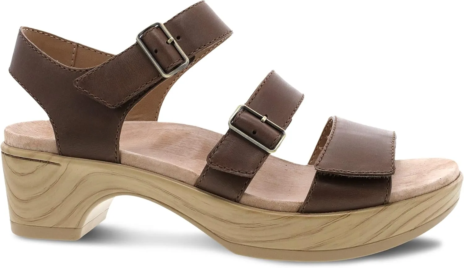 Dansko Malena Fully Adjustable Sandal for Women – Comfortable Platform Shoes with Arch Support – Versatile Casual to Dressy Footwear – Lightweight Rubber Outsole