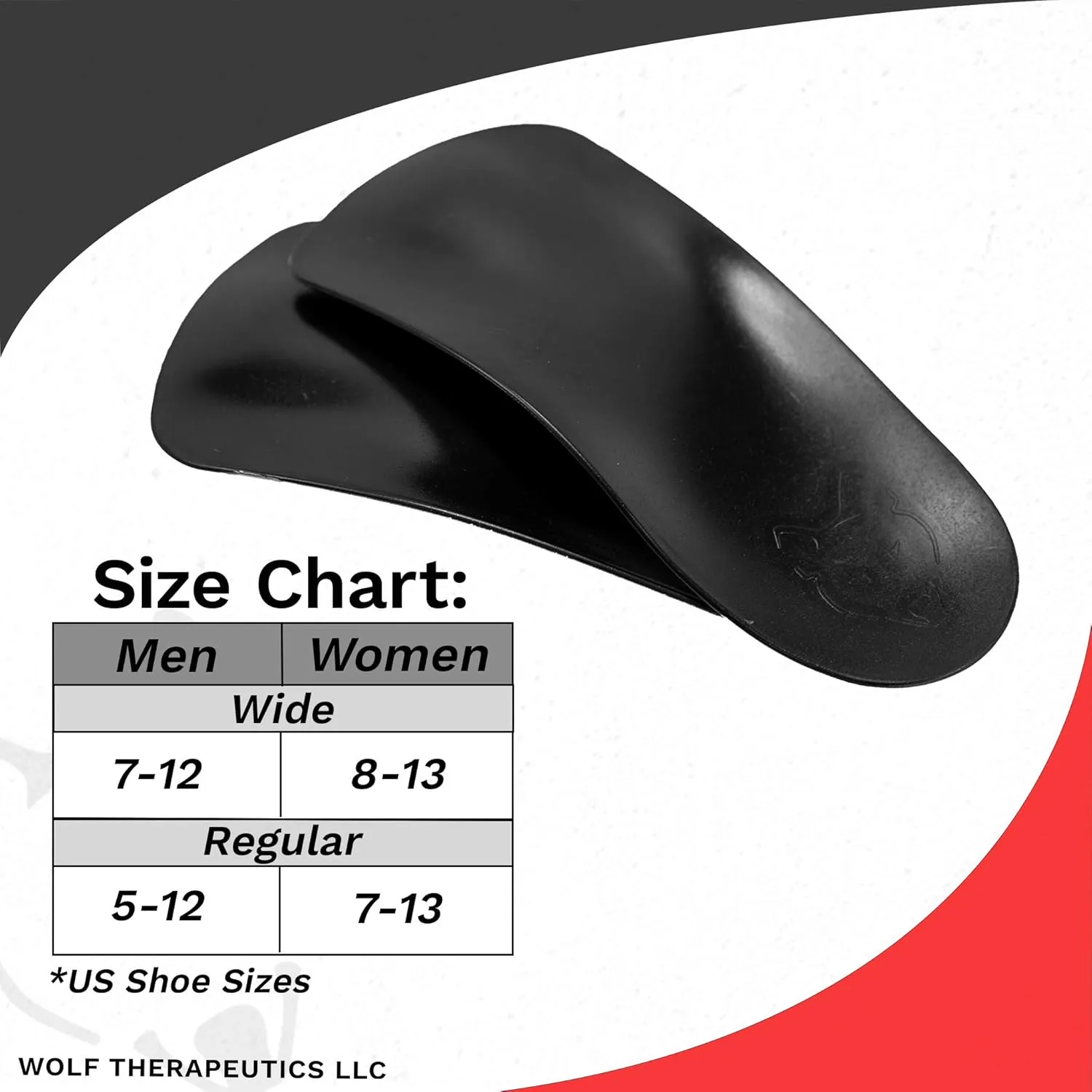 Dr. Wolf Arch Support Orthotic Inserts: Doctor Developed Plantar Fasciitis Insoles for Men, Arch Support Insoles for Women, Heel Pain and Foot Arch Supports (Men's 7, Women's 8/9)