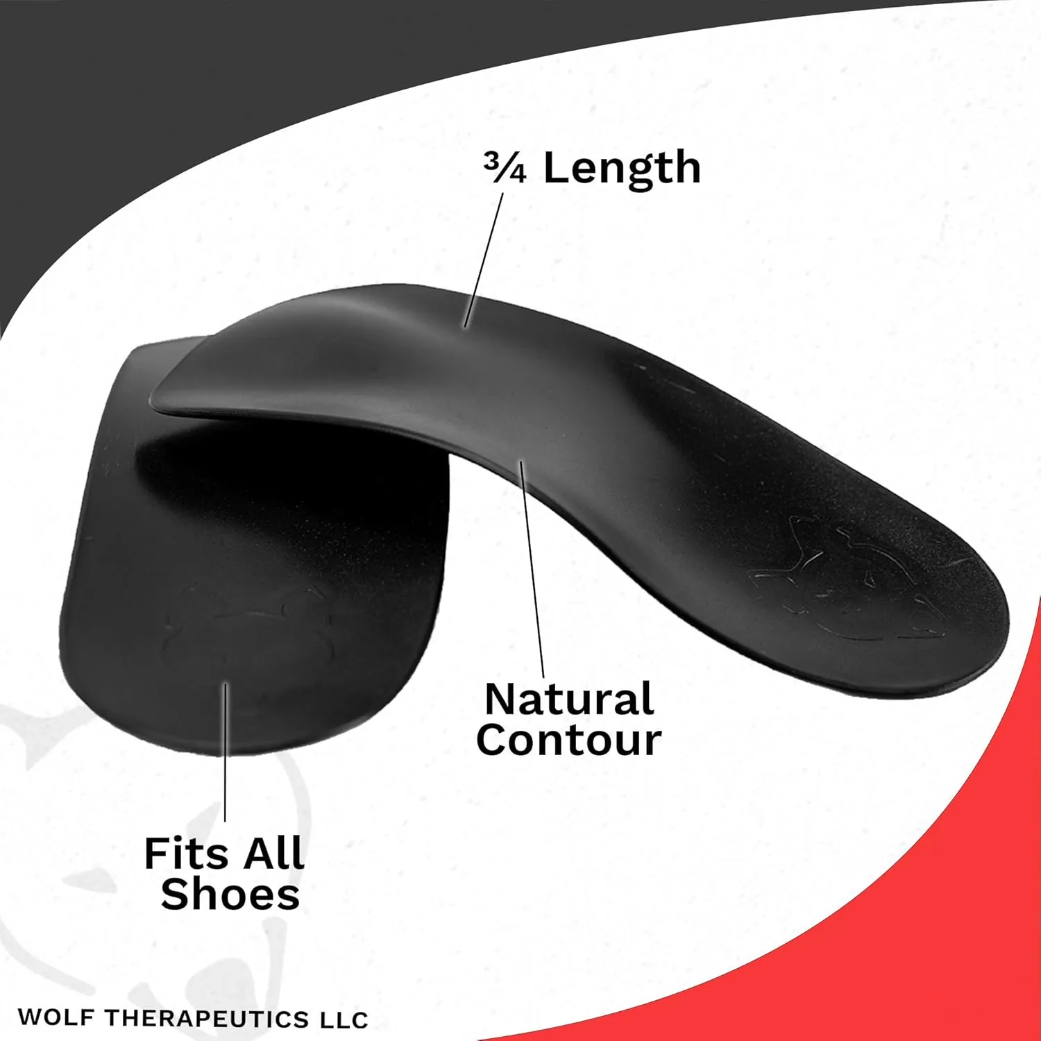 Dr. Wolf Arch Support Orthotic Inserts: Doctor Developed Plantar Fasciitis Insoles for Men, Arch Support Insoles for Women, Heel Pain and Foot Arch Supports (Men's 7, Women's 8/9)
