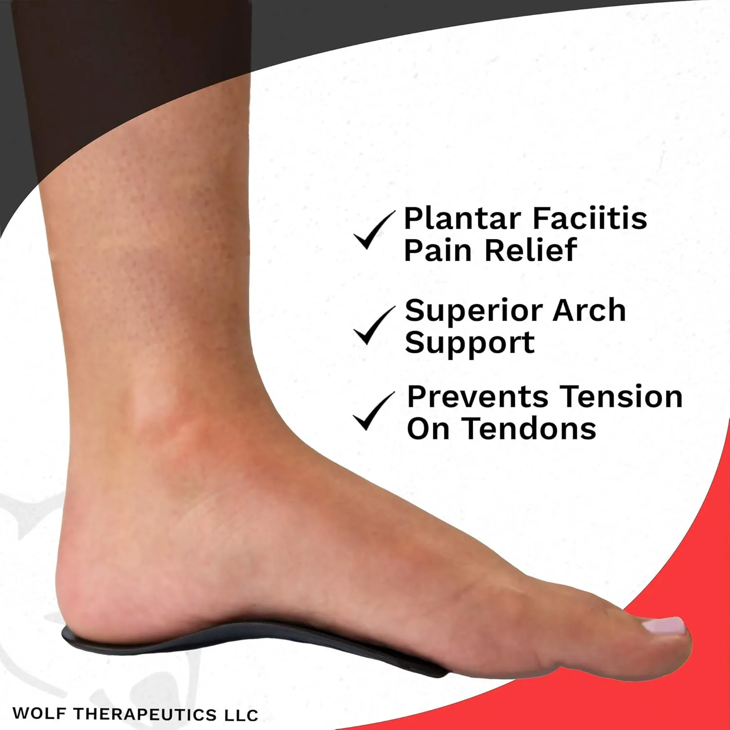 Dr. Wolf Arch Support Orthotic Inserts: Doctor Developed Plantar Fasciitis Insoles for Men, Arch Support Insoles for Women, Heel Pain and Foot Arch Supports (Men's 7, Women's 8/9)
