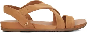 Dune London Women's Landies Flat Sandal, Camel, 9