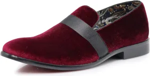 Enzo Romeo Men's Fashion Formal Tuxedo Slip On Loafer Velvet Dress Shoes SKO03