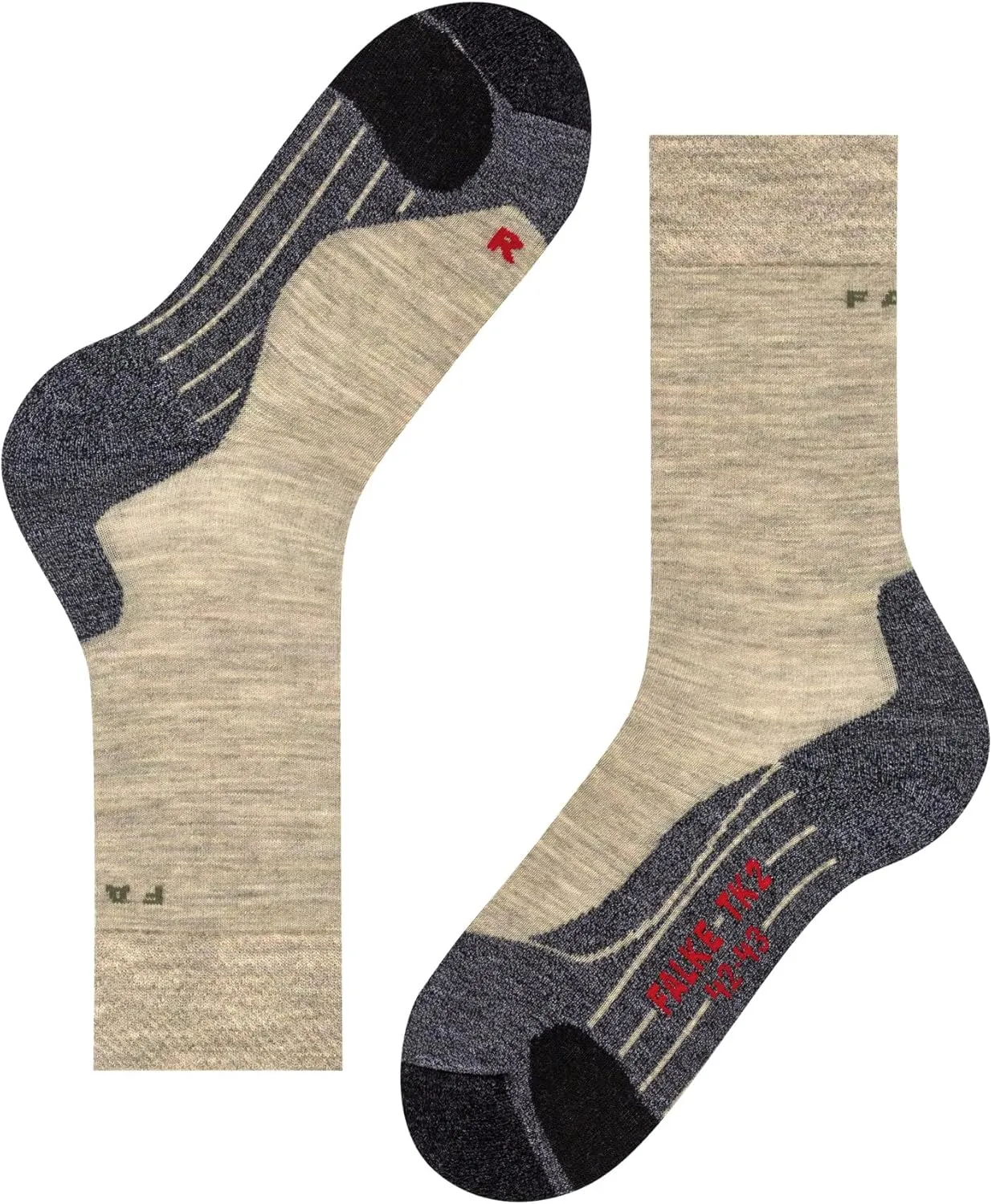 FALKE Men's TK2 Explore Melange Hiking Socks, 1 Pair