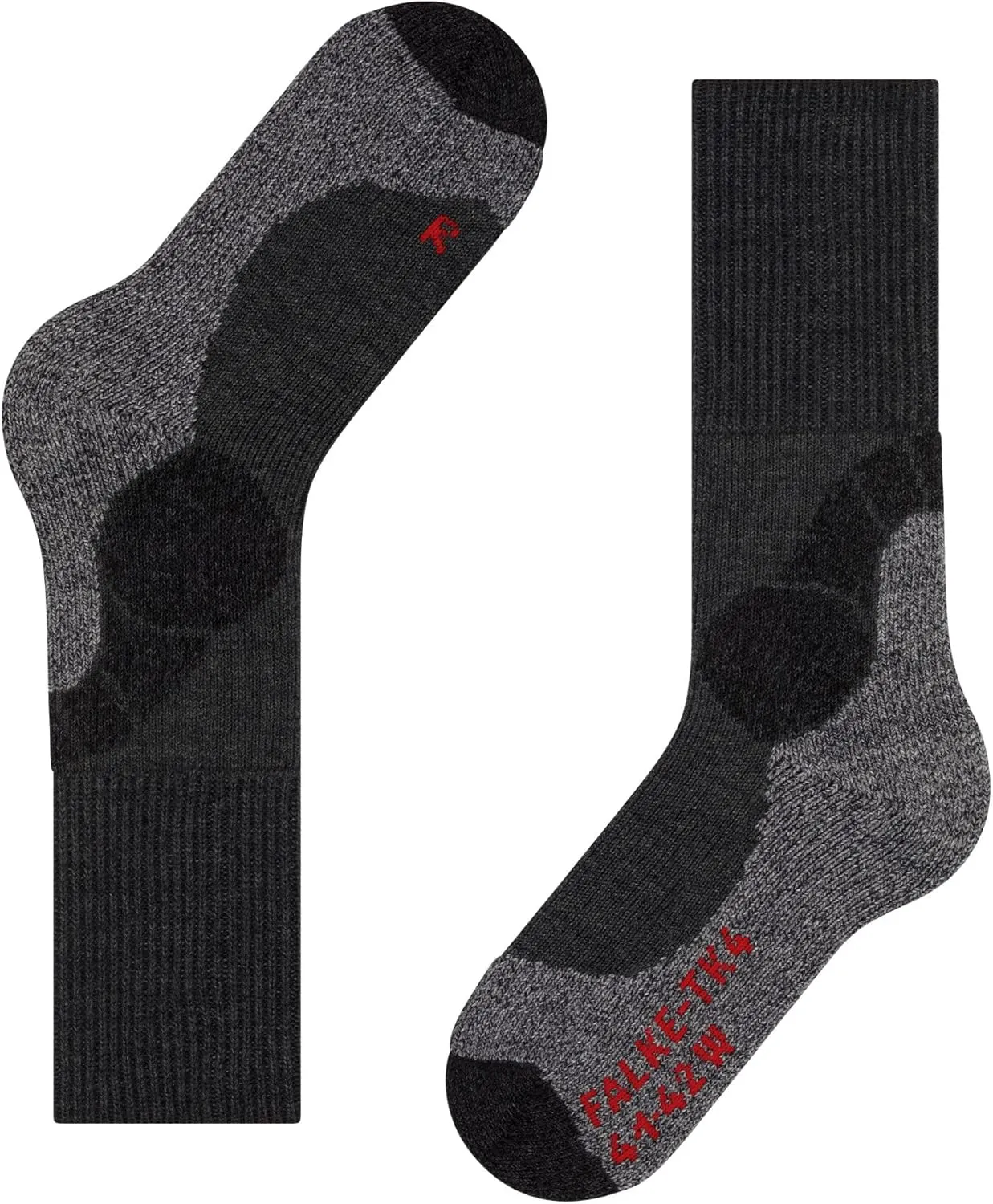 FALKE Men's TK4 Expedition Hiking Socks, Crew, Thick Padding, Quick Dry, 1 Pair