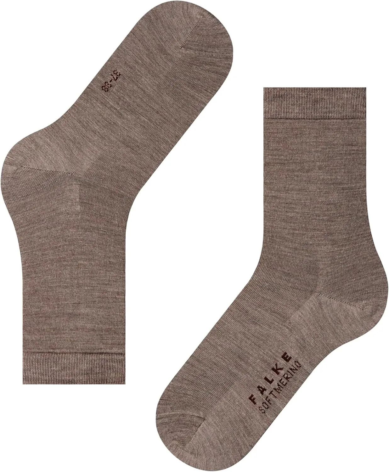 FALKE Women's Softmerino Socks, Merino Wool Cotton, Crew, 1 Pair