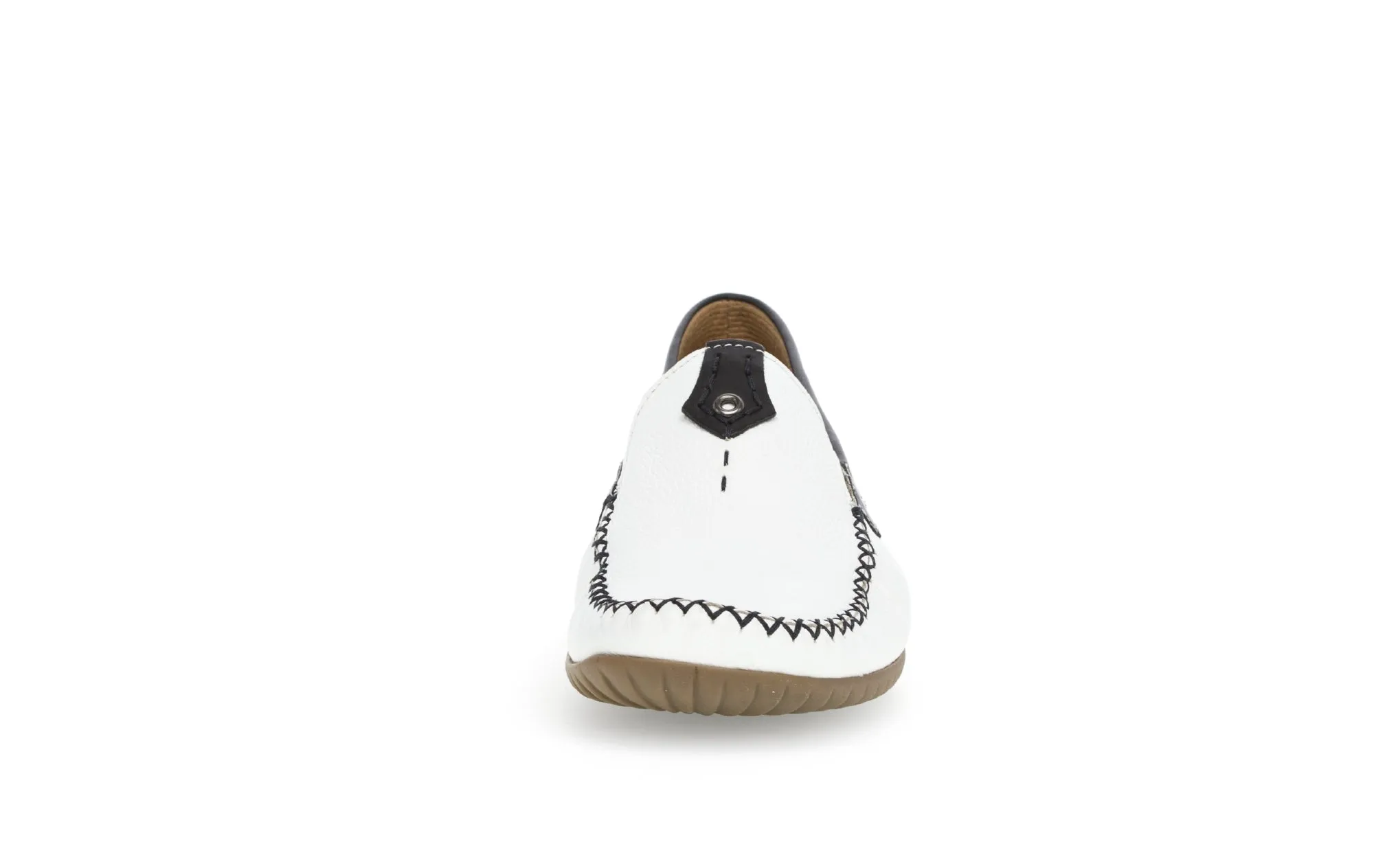GABOR - 46.090.69 FLAT LOAFER - WHITE/NAVY/RED