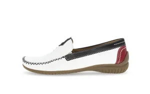 GABOR - 46.090.69 FLAT LOAFER - WHITE/NAVY/RED
