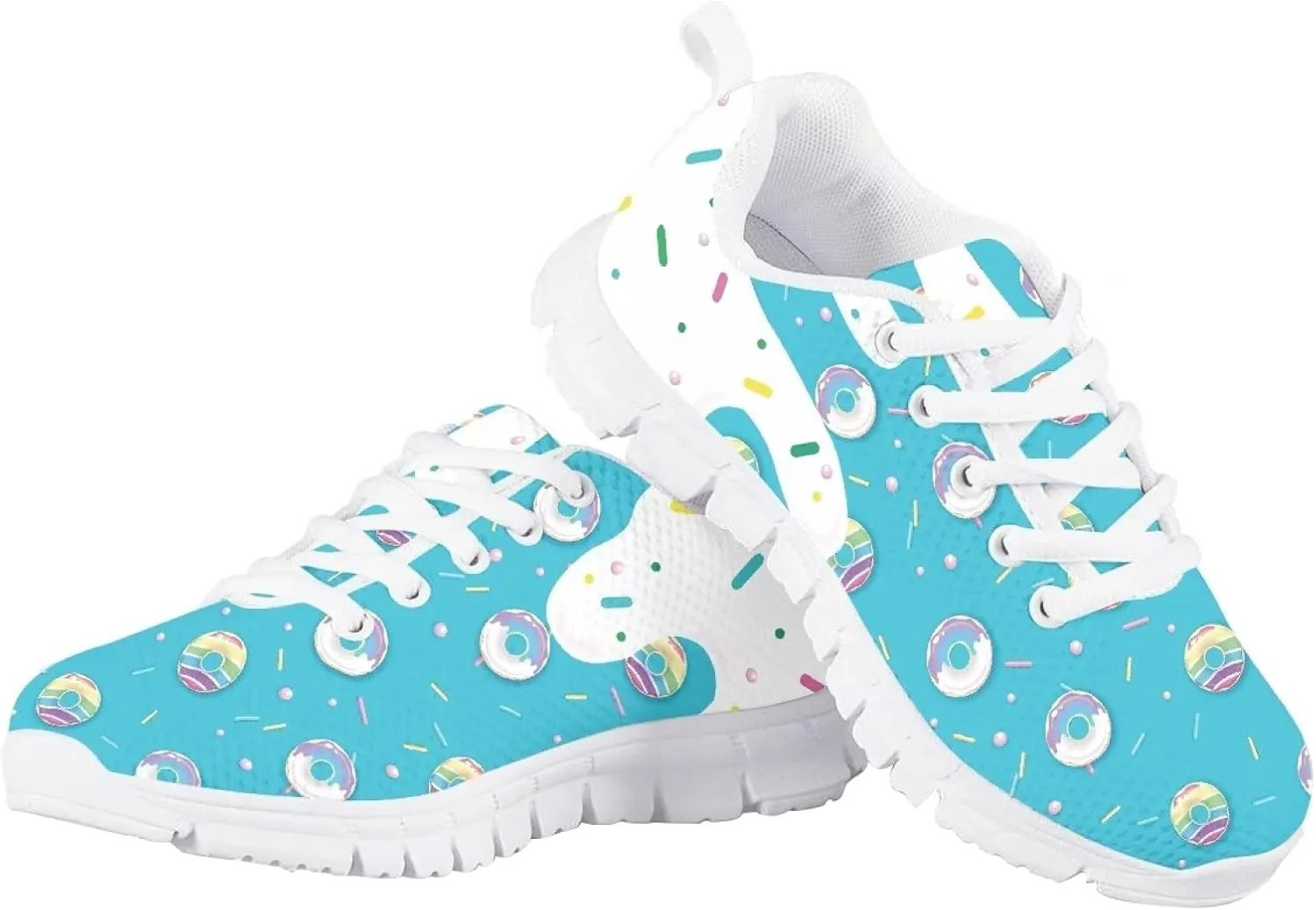 Girls Soft Mesh Cute Tennis Shoes Lightweight Breathable Nonslip Casual Athletic Sneakers