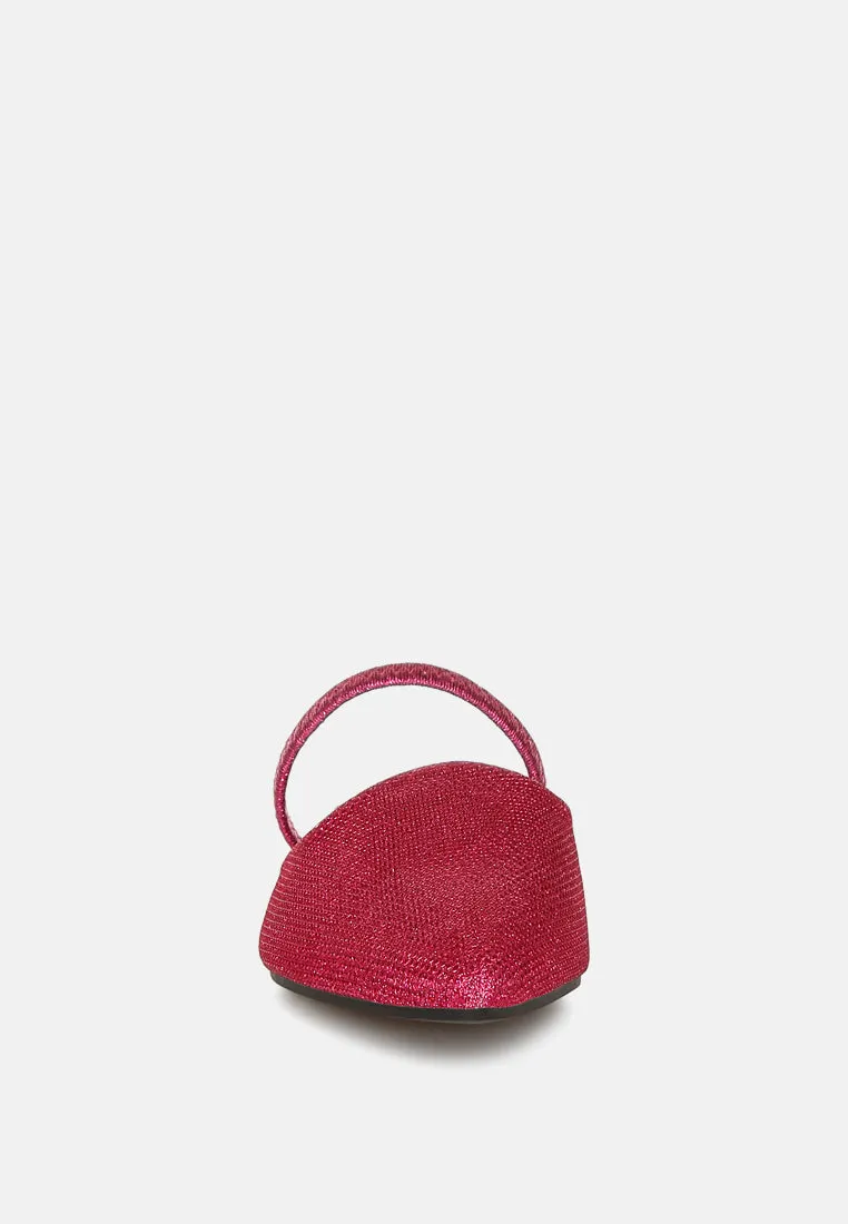 Glitter Faux Leather Flat Mules By RAG