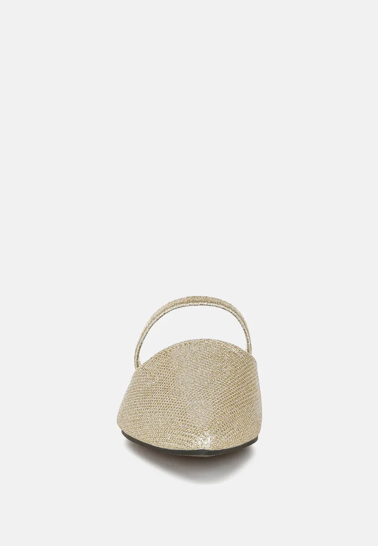 Glitter Faux Leather Flat Mules By RAG