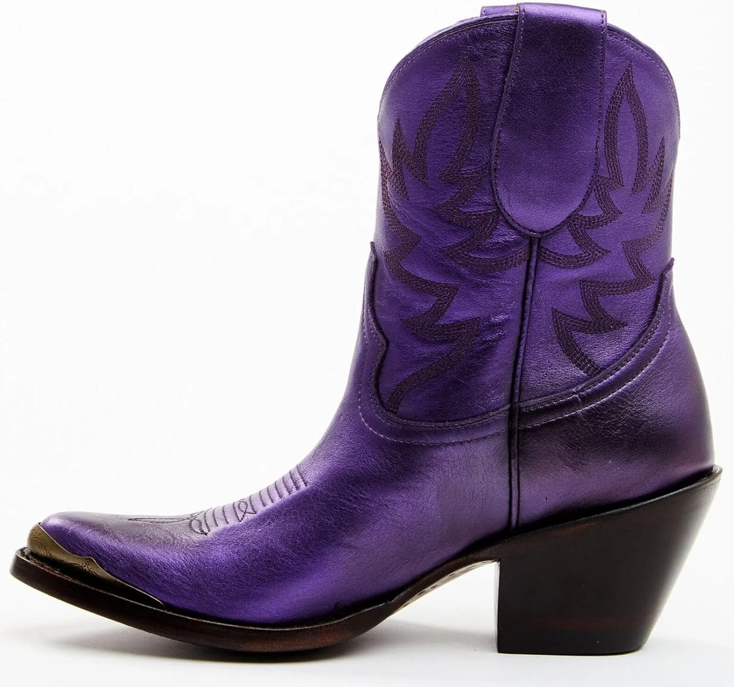 GORBINETI Women's Ankle Cowgirl Boots Pull on Suede Cowboy Boots Chunky Block Heel Western Boots Mid Calf Sky Blue Cowboy Boots US 5-14