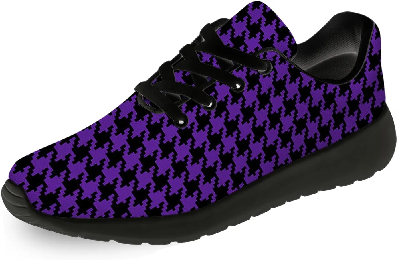 Houndstooth Print Shoes Women Men Lightweight Breathable Walking Tennis Shoes Running Sneakers Gifts for Dad Mom