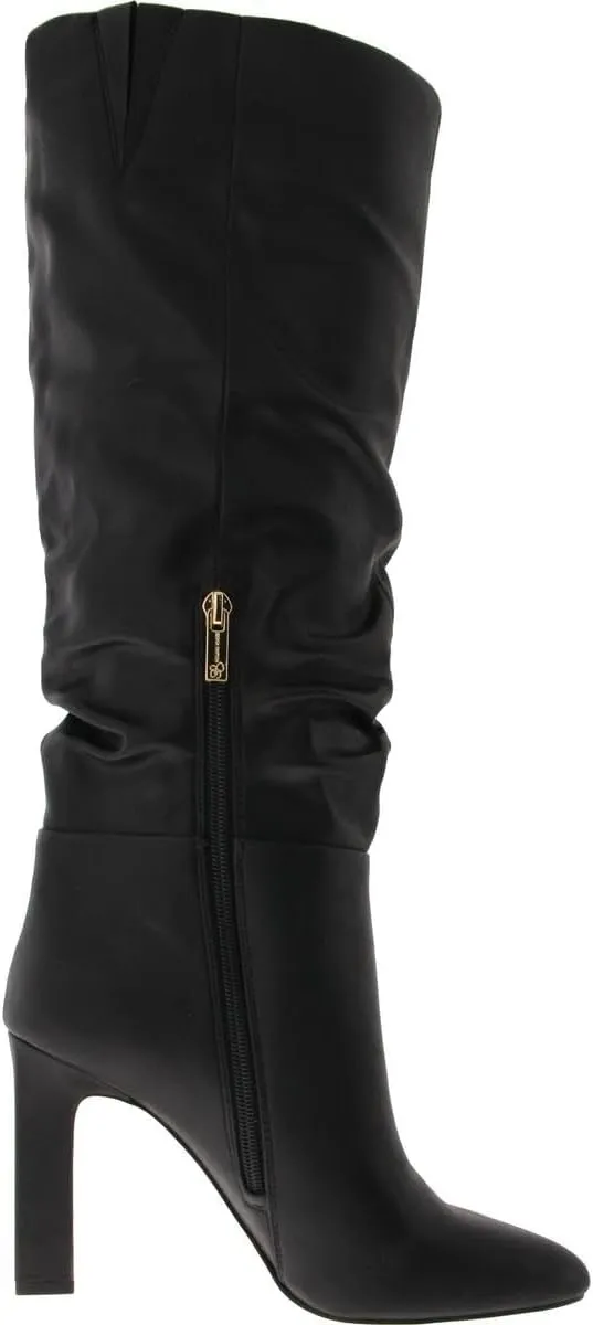 Jessica Simpson Womens MINERVA Faux Leather Cushioned Footbed Knee-High Boots