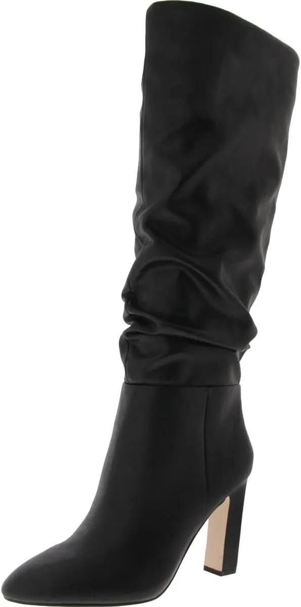 Jessica Simpson Womens MINERVA Faux Leather Cushioned Footbed Knee-High Boots